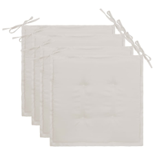 vidaXL 4 db krémszínű párna kerti székhez 40 x 40 x 3 cm kerti dekoráció
