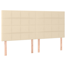 vidaXL 4 db krémszínű szövet fejtámla 90x5x78/88 cm (3116351) ágy és ágykellék