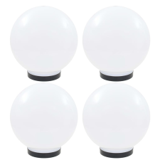 vidaXL 4 db LED gömblámpa 25 cm PMMA kültéri világítás