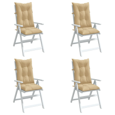 vidaXL 4 db melange bézs szövet magas háttámlájú székpárna 120x50x7 cm kerti bútor