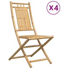 vidaXL 4 db összecsukható bambusz kerti szék 46 x 66 x 99 cm kerti bútor