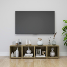 vidaXL 4 db sonoma tölgy színű forgácslap TV-szekrény 37 x 35 x 37 cm bútor