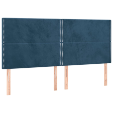 vidaXL 4 db sötétkék bársony fejtámla 100x5x78/88 cm (3116262) ágy és ágykellék