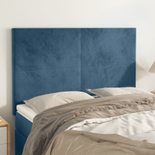 vidaXL 4 db sötétkék bársony fejtámla 72 x 5 x 78/88 cm ágy és ágykellék