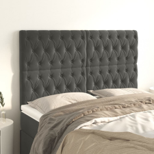 vidaXL 4 db sötétszürke bársony fejtámla 72 x 7 x 78/88 cm ágy és ágykellék