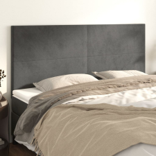 vidaXL 4 db sötétszürke bársony fejtámla 90x5x78/88 cm ágy és ágykellék