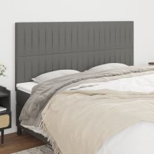 vidaXL 4 db sötétszürke szövet fejtámla 100x5x78/88 cm ágy és ágykellék