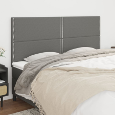 vidaXL 4 db sötétszürke szövet fejtámla 100x5x78/88 cm ágy és ágykellék