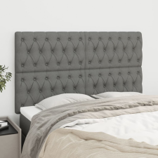 vidaXL 4 db sötétszürke szövet fejtámla 80x7x78/88 cm ágy és ágykellék