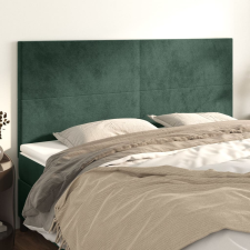 vidaXL 4 db sötétzöld bársony fejtámla 90x5x78/88 cm ágy és ágykellék