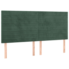 vidaXL 4 db sötétzöld bársony fejtámla 90x5x78/88 cm (3116535) ágy és ágykellék
