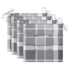 vidaXL 4 db szürke kockás párna kerti székhez 50 x 50 x 4 cm