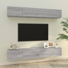 vidaXL 4 db szürke sonoma színű fali TV-szekrény 100 x 30 x 30 cm bútor