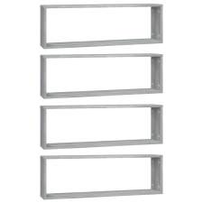 vidaXL 4 db szürke sonoma színű szerelt fa fali kockapolc 80x15x26,5cm (815919) bútor