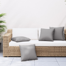 vidaXL 4 db szürke szövet kanapépárna 60 x 60 cm lakástextília