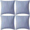 vidaXL 4 db tengerészkék csíkos kültéri párna 45 x 45 cm