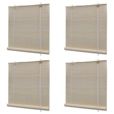 vidaXL 4 db természetes bambuszroló 120 x 160 cm redőny