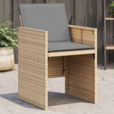 vidaXL 4 db vegyes bézs polyrattan kerti szék párnával kerti bútor