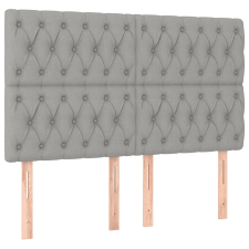 vidaXL 4 db világosszürke szövet fejtámla 80x7x78/88 cm (3116674) ágy és ágykellék