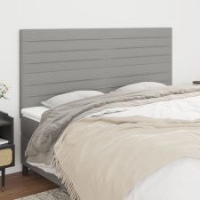 vidaXL 4 db világosszürke szövet fejtámla 90x5x78/88 cm ágy és ágykellék