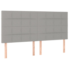 vidaXL 4 db világosszürke szövet fejtámla 90x5x78/88 cm (3116346) ágy és ágykellék