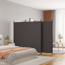 vidaXL 4 paneles barna szövet térelválasztó 698x180 cm bútor