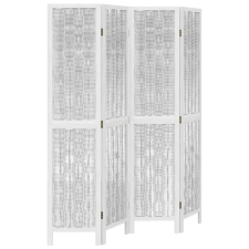vidaXL 4 paneles fehér tömör császárfa térelválasztó (358674) bútor