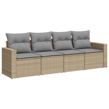 vidaXL 4 részes bézs polyrattan kerti ülőgarnitúra párnákkal (3251016) kerti bútor