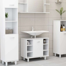 vidaXL 4 részes fehér forgácslap fürdőszobai bútorszett fürdőszoba bútor