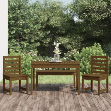 vidaXL 4-részes mézbarna tömör fenyőfa kerti étkezőgarnitúra kerti bútor