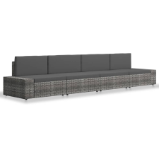vidaXL 4 részes szürke polyrattan kerti ülőgarnitúra (3054605) kerti bútor