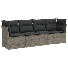 vidaXL 4 részes szürke polyrattan kerti ülőgarnitúra párnákkal (3217230) kerti bútor