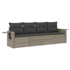 vidaXL 4 részes szürke polyrattan kerti ülőgarnitúra párnákkal (3252217) kerti bútor