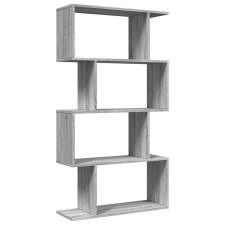 vidaXL 4 szintes szürke sonoma fa elválasztó könyvespolc 70x24x129 cm (858107) bútor