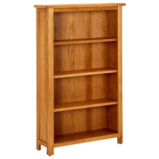 vidaXL 4 szintes tömör tölgyfa könyvespolc 70 x 22 x 110 cm bútor