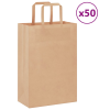 vidaXL 50 db barna kraft papírzacskók fogantyúkkal 21x11x31 cm