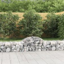 vidaXL 50 db íves horganyzott vas gabion kosár 200x50x40/60 cm kerti tárolás