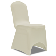 vidaXL 50 db nyújtható szék huzat krém szín lakástextília