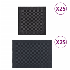 vidaXL 50-részes fekete-szürke pamut törölközőszett lakástextília
