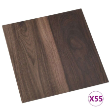 vidaXL 55 db sötétbarna öntapadó pvc padlólap 5,11 m² járólap