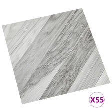vidaXL 55 db szürke csíkos öntapadó PVC padlólap 5,11 m² (324678) építőanyag