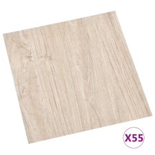 vidaXL 55 db világosbarna öntapadó PVC padlólap 5,11 m² (324660) építőanyag
