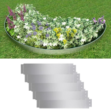 vidaXL 5 darabos gyepkerítés galvanizált acélból 100 x 20 cm kerti dekoráció