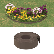 vidaXL 5 db barna polietilén kerti szegély 10 m x 15 cm kerti dekoráció