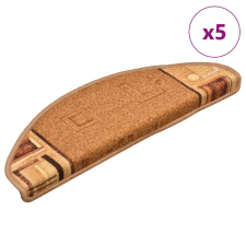 vidaXL 5 db bézs öntapadó lépcsőszőnyeg 65x21x4 cm lakástextília