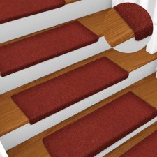 vidaXL 5 db bordó tűlyukasztott lépcsőszőnyeg 65 x 25 cm lakástextília