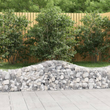 vidaXL 5 db íves horganyzott vas gabion kosár 200x50x40/60 cm kerti tárolás