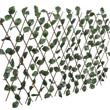 vidaXL 5 db rácsos fűzfa kerítés műlevéllel 180 x 30 cm (147751) kerti bútor