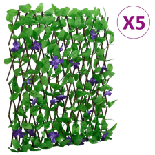 vidaXL 5 db zöld bővíthető műborostyán rács 180x70 cm építőanyag