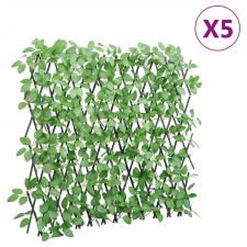 vidaXL 5 db zöld bővíthető műborostyánrács 180 x 65 cm építőanyag